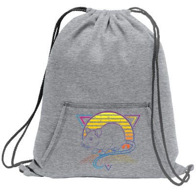 Retro Rat For Rat Lover Sweatshirt Cinch Pack Bag