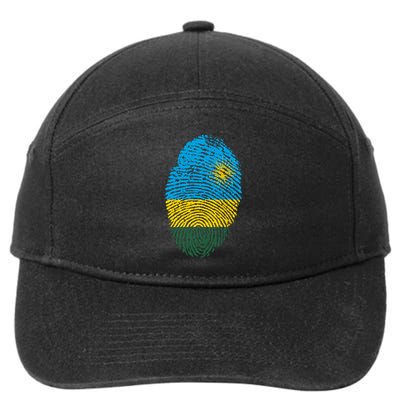 Rwanda Rwandan Flag Patriotic Pride Heritage Gift 7-Panel Snapback Hat