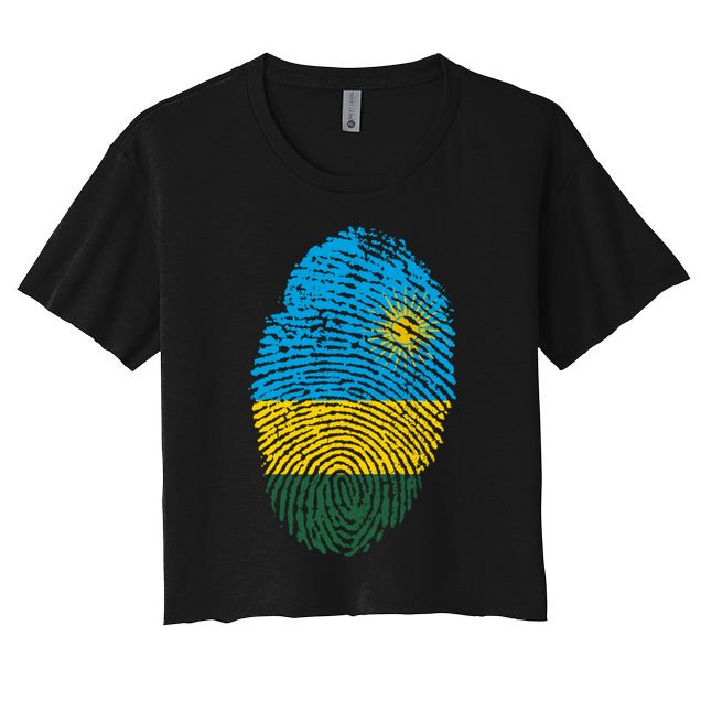 Rwanda Rwandan Flag Patriotic Pride Heritage Gift Crop Top