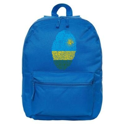 Rwanda Rwandan Flag Patriotic Pride Heritage Gift 16 in Basic Backpack