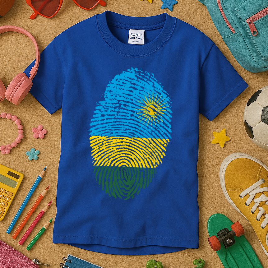 Rwanda Rwandan Flag Patriotic Pride Heritage Gift Kids T-Shirt