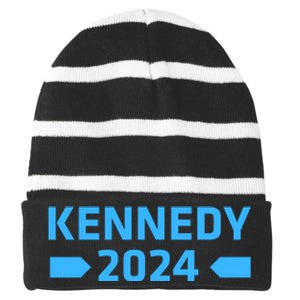 RFK Robert F Kennedy Jr For President 2024 Striped Beanie with Solid Band