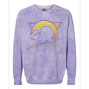 Retro Rat For Rat Lover Colorblast Crewneck Sweatshirt