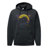 Retro Rat For Rat Lover Performance Fleece Hoodie