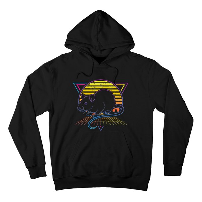 Retro Rat For Rat Lover Hoodie