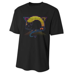 Retro Rat For Rat Lover Performance Sprint T-Shirt