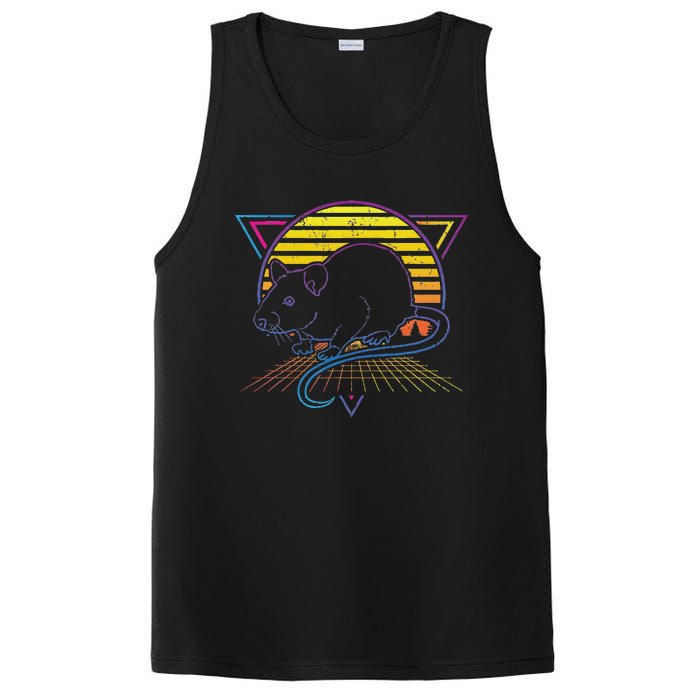 Retro Rat For Rat Lover PosiCharge Competitor Tank