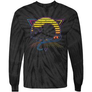 Retro Rat For Rat Lover Tie-Dye Long Sleeve Shirt