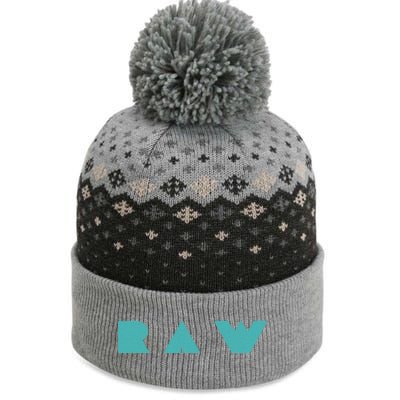 Raw Raw Foods Vegan Vegetarian The Baniff Cuffed Pom Beanie