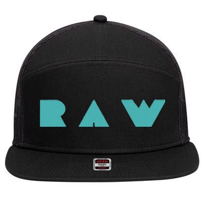 Raw Raw Foods Vegan Vegetarian 7 Panel Mesh Trucker Snapback Hat