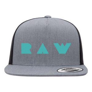 Raw Raw Foods Vegan Vegetarian Flat Bill Trucker Hat