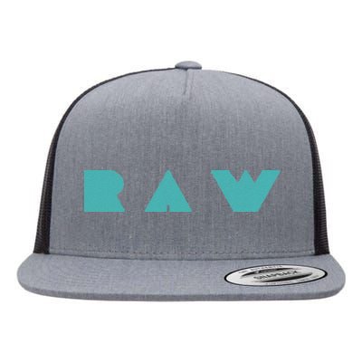 Raw Raw Foods Vegan Vegetarian Flat Bill Trucker Hat