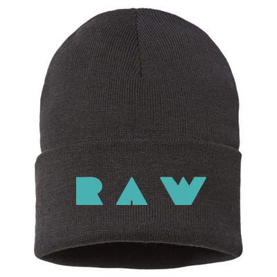 Raw Raw Foods Vegan Vegetarian Sustainable Knit Beanie