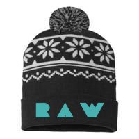 Raw Raw Foods Vegan Vegetarian USA-Made Snowflake Beanie