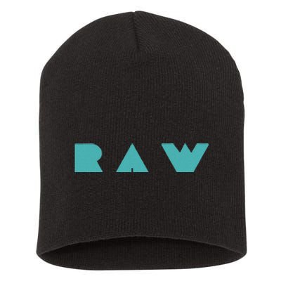 Raw Raw Foods Vegan Vegetarian Short Acrylic Beanie