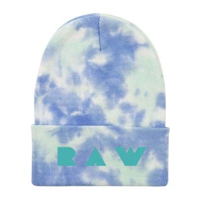 Raw Raw Foods Vegan Vegetarian Tie Dye 12in Knit Beanie