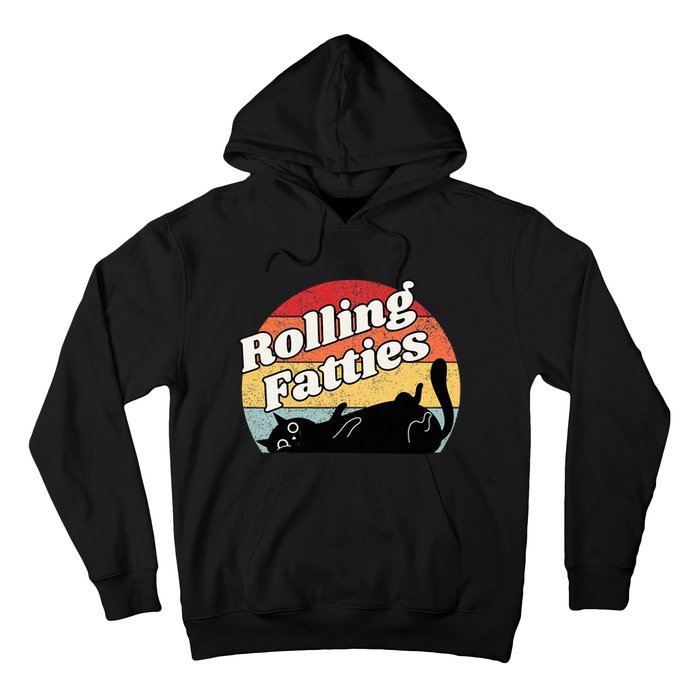 Retro Rolling Fatties Cat Funny Cat Hoodie