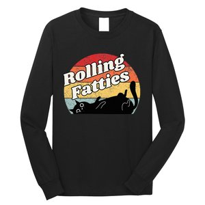 Retro Rolling Fatties Cat Funny Cat Long Sleeve Shirt