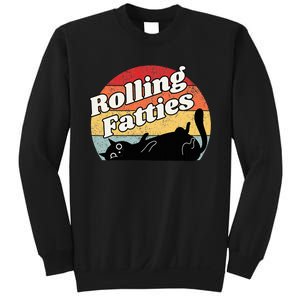 Retro Rolling Fatties Cat Funny Cat Sweatshirt