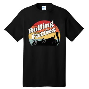 Retro Rolling Fatties Cat Funny Cat Tall T-Shirt