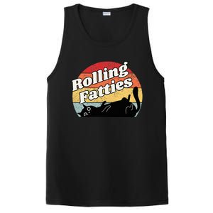 Retro Rolling Fatties Cat Funny Cat PosiCharge Competitor Tank