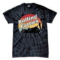 Retro Rolling Fatties Cat Funny Cat Tie-Dye T-Shirt