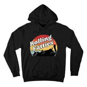 Retro Rolling Fatties Cat Funny Cat Tall Hoodie