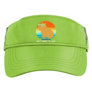 Retro Rodent Funny Capybara Dont Be Worry Be Capy Adult Drive Performance Visor