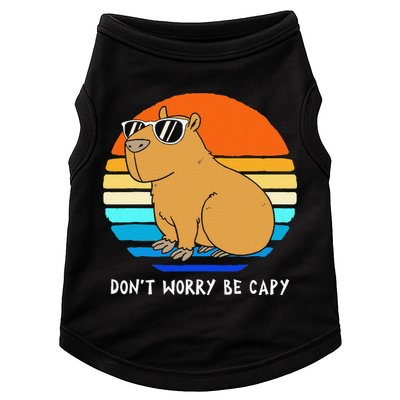 Retro Rodent Funny Capybara Dont Be Worry Be Capy Doggie Tank