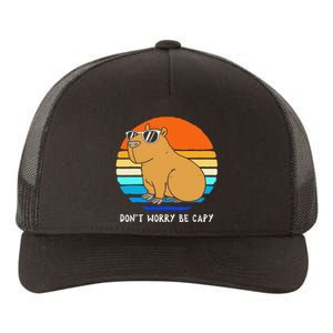 Retro Rodent Funny Capybara Dont Be Worry Be Capy Yupoong Adult 5-Panel Trucker Hat