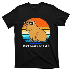 Retro Rodent Funny Capybara Dont Be Worry Be Capy T-Shirt