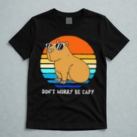 Retro Rodent Funny Capybara Dont Be Worry Be Capy T-Shirt