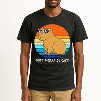Retro Rodent Funny Capybara Dont Be Worry Be Capy Tall T-Shirt