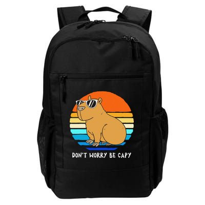 Retro Rodent Funny Capybara Dont Be Worry Be Capy Backpack