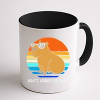 Retro Rodent Funny Capybara Dont Be Worry Be Capy Mug