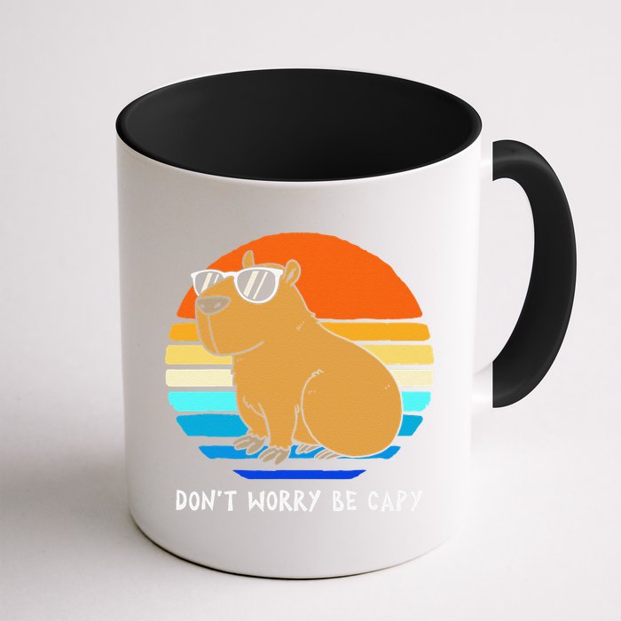 Retro Rodent Funny Capybara Dont Be Worry Be Capy Mug