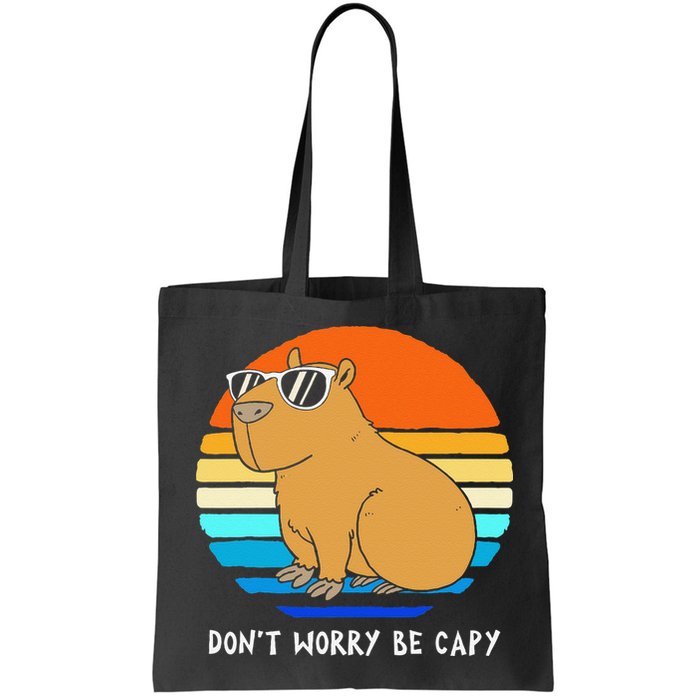 Retro Rodent Funny Capybara Dont Be Worry Be Capy Bag
