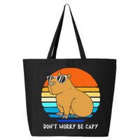 Retro Rodent Funny Capybara Dont Be Worry Be Capy 25L Jumbo Tote