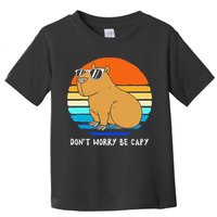 Retro Rodent Funny Capybara Dont Be Worry Be Capy Toddler T-Shirt