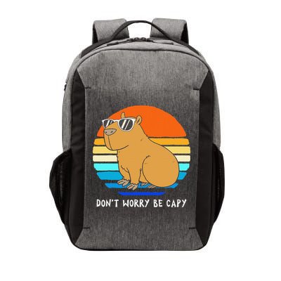 Retro Rodent Funny Capybara Dont Be Worry Be Capy Vector Backpack