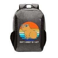 Retro Rodent Funny Capybara Dont Be Worry Be Capy Vector Backpack