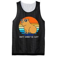 Retro Rodent Funny Capybara Dont Be Worry Be Capy Mesh Reversible Basketball Jersey Tank