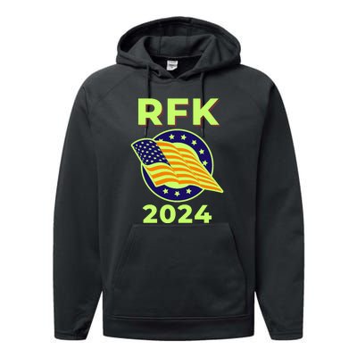 RFK Robert F Kennedy Jr For President 2024 Performance Fleece Hoodie