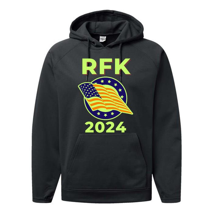 RFK Robert F Kennedy Jr For President 2024 Performance Fleece Hoodie