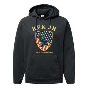 RFK Robert F Kennedy Jr For President 2024 Performance Fleece Hoodie