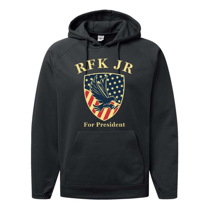 RFK Robert F Kennedy Jr For President 2024 Performance Fleece Hoodie