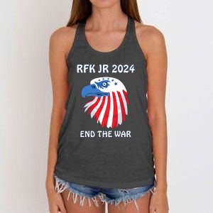 RFK Robert F Kennedy Jr For President 2024 Women's Knotted Racerback Tank