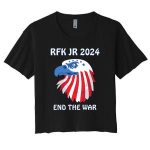 RFK Robert F Kennedy Jr For President 2024 Women's Crop Top Tee