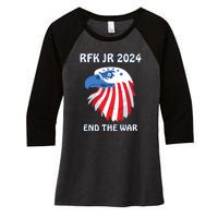 RFK Robert F Kennedy Jr For President 2024 Women's Tri-Blend 3/4-Sleeve Raglan Shirt