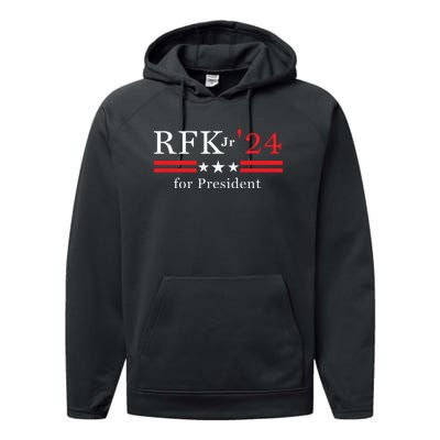 RFK Robert F Kennedy Jr For President 2024 Performance Fleece Hoodie